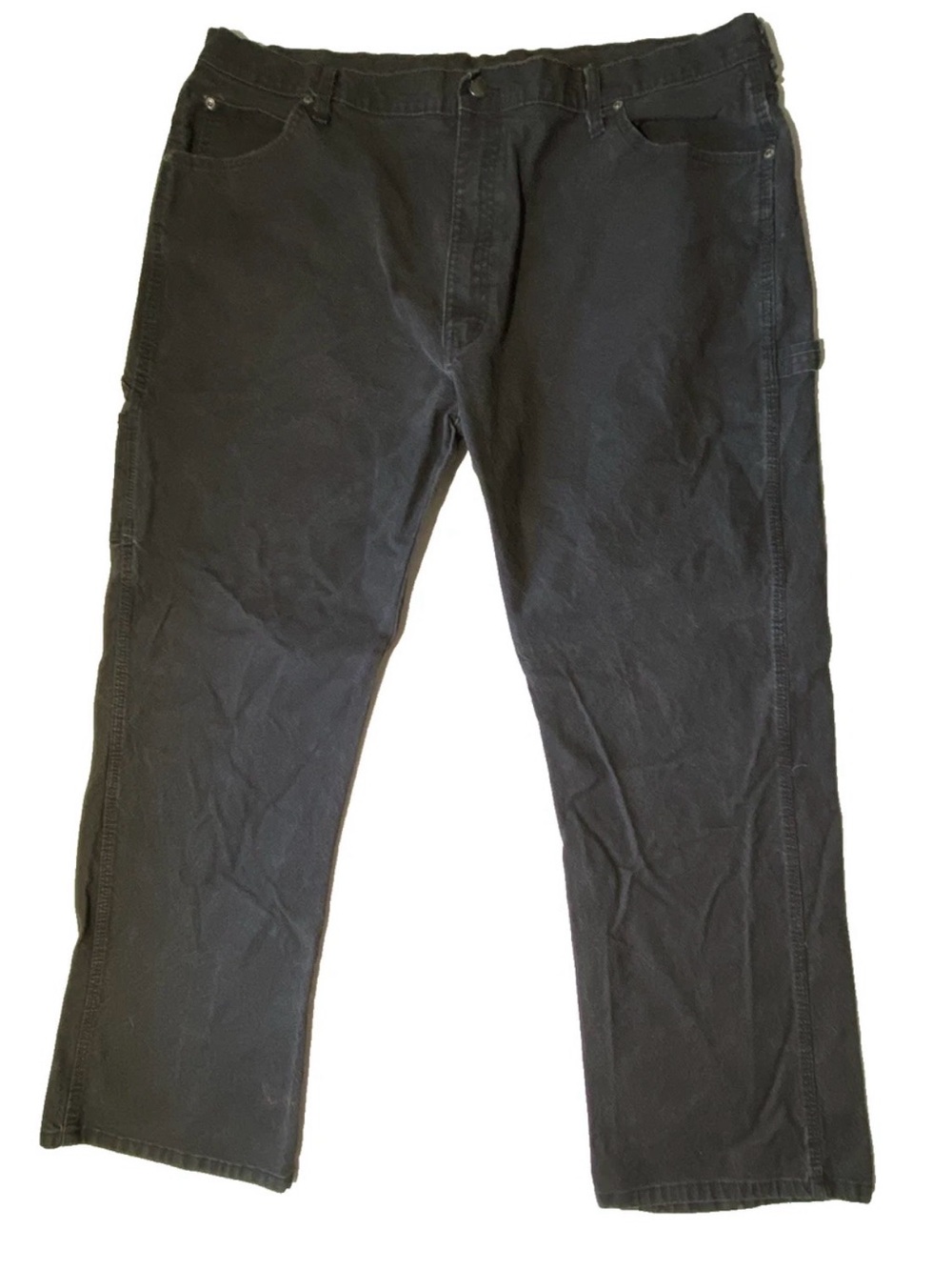 GOOD- 44 x 32 Big Mens Genuine Dickies Denim Carpenter Jeans Faded Black